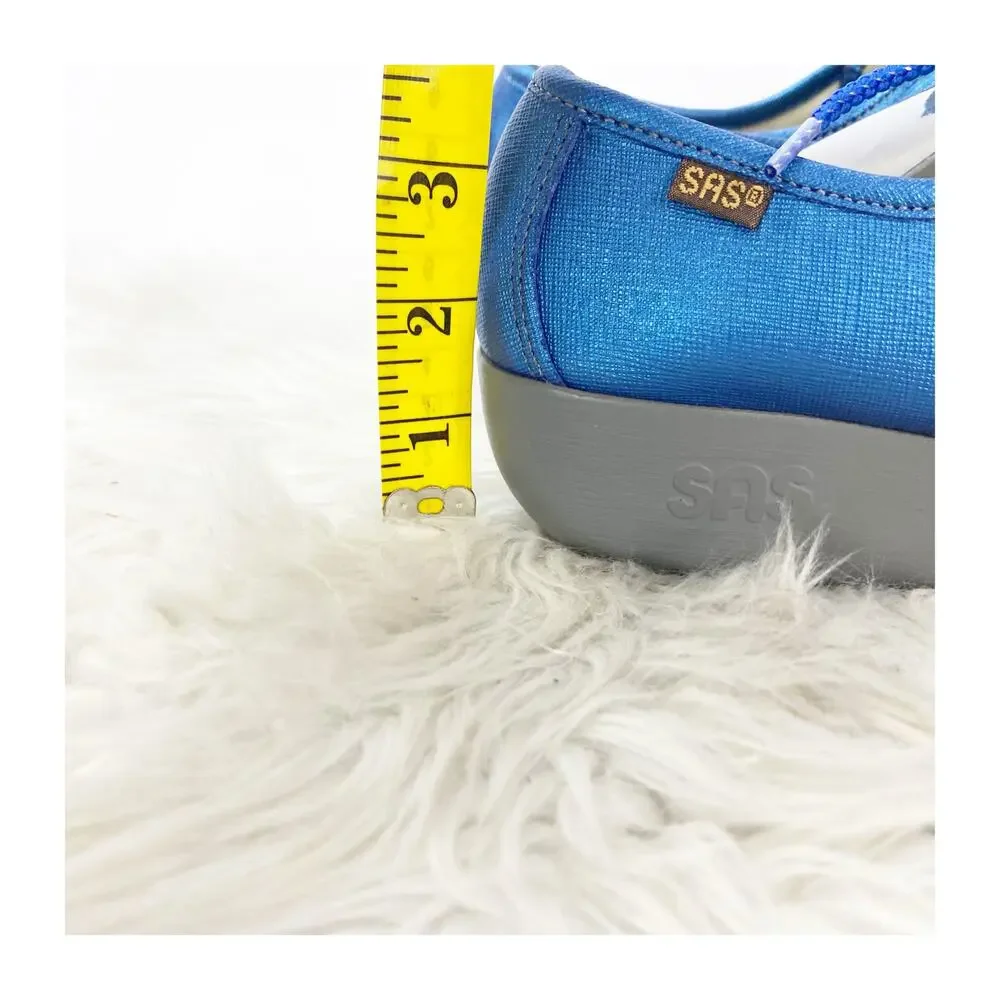 SAS Bounce Bluebird Metallic Wedge Sneaker 7M Women Comfort Lace‑Up - Picture 5 of 15